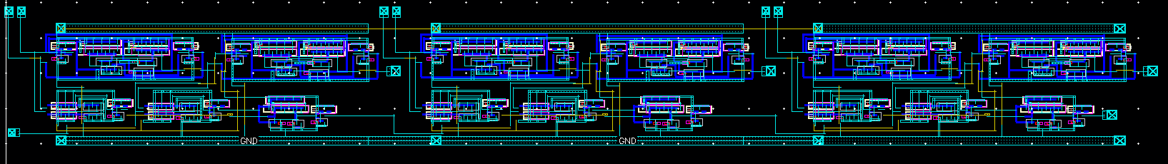 Fully Routed Full Bit Adder Layout