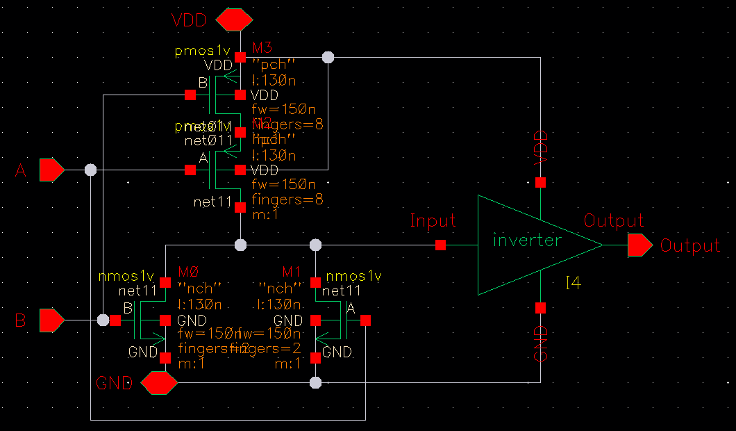 CMOS Schematic of OR Gate